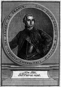 Portret van Louis Joseph Marquis de Montcalm (1712-1759) luitenant-generaal van de legers van Frankrijk, beroemd om zijn verovering van Quebec door Unknown artist