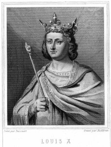 Portret van Lodewijk X le Hutin (1289 - 1316), Koning van Frankrijk - in 