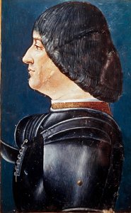 Portret van Ludovico Maria Sforza (1452-1508) Miniatuur in 