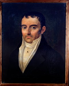 Portret van Ludovico Antonio Brizzi (1766-1837) Italiaanse muzikant. Anoniem schilderij. 19e eeuw. Bologna, civico museo bibliografico