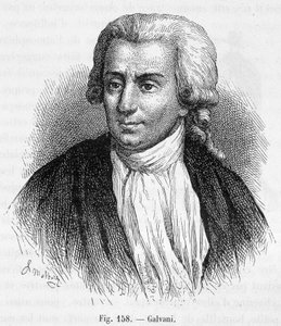 Portret van Luigi Galvani, Italiaanse arts en natuurkundige (1737 - 1798) - in 