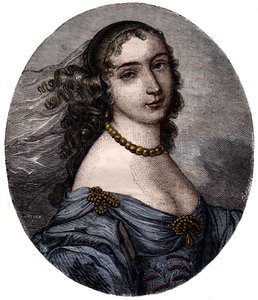 Portret van Marguerite Hessein, Madame de la Sabliere (1636-1693) Franse Salonniere. Gravure uit de 19e eeuw door Unknown artist
