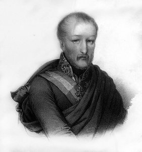 Portret van Maria José Isidoro de Bourbon, Don Carlos (1788 - 1855), infant van Spanje, gravure 19e eeuw