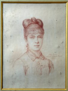 Portret van Marie Alexandrine Henriette Dumas Davy de la Pailleterie genaamd Colette (1860-1907), dochter van Alexandre Dumas Jr. (1824-1895) door Unknown artist