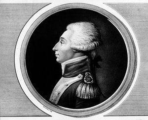 Portret van Marie Gilbert Mottier, Markies de La Fayette door Unknown artist