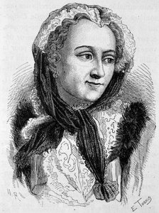 Portret van Marie Leszczynska (1703 - 1768). Gravure uit het einde van de 19e eeuw in 