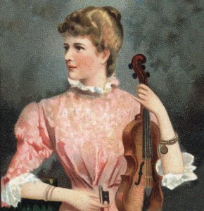 Portret van Marie Soldat (1863-1955), violiste.