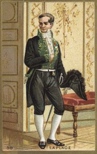 Portret van Markies Pierre Simon de Laplace (1749-1827), Franse astronoom, wiskundige en natuurkundige. Chromolithografie van de 19e eeuw.