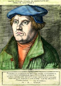 Portret van Maarten Luther, Duitse religieuze hervormer door Unknown artist
