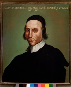 Portret van Matteo Simonelli (1618-1696) Italiaanse componist door Unknown artist