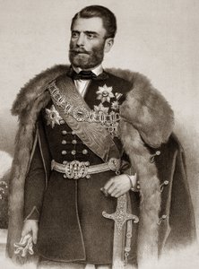 Portret van Michel III Obrenovic 1823-1868 Prins van Servië - Mihailo Obrenovic III Prins van Servië door Unknown artist