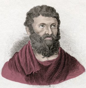 Portret van Miltiades de Jongere, Atheense strateeg en tiran van Chersonese van Thracië. Gravure uit de 19e eeuw.