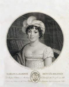 Portret van Mme de Staël - gravure door Unknown artist