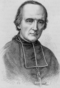 Portret van Monseigneur Darboy (1813 - 1871), Aartsbisschop van Parijs. Gravure uit het einde van de 19e eeuw in 
