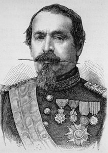 Portret van Napoleon III (1808 - 1873). Gravure uit het einde van de 19e eeuw in 