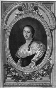 Portret van Nathalie Dolgoruki (1714-1771) - gravure uit 1862 in 