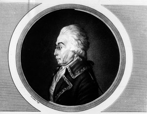 Portret van Nicolas Luckner (1722-1794) Maarschalk van Frankrijk. Gravure in 