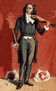Portret van Nicolo Paganini (1782 - 1840) Italiaanse violist door Unknown artist