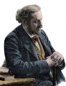 Portret van Paul Jules Barbier (1825-1901) Franse schrijver door Unknown artist