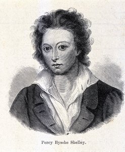 Portret van Percy Bysshe Shelley, Britse dichter (1792-1822) door Unknown artist