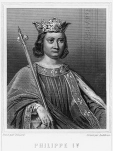 Portret van Filips IV de Schone (1268 - 1314), koning van Frankrijk - in 