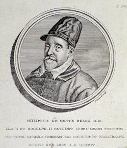 Portret van Philippe de Monte (gravure)
