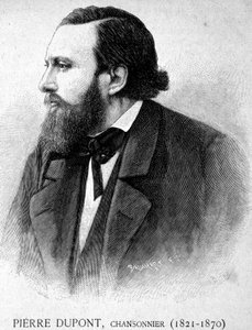 Portret van Pierre Dupont, Chansonnier (1821 -1870) - in 