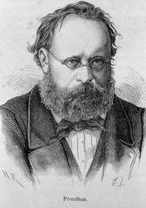 Portret van Pierre Joseph Proudhon (1809 - 1865) Franse socialist - in 