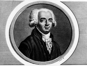 Portret van Pierre Louis Manuel (1751-1793), afgevaardigde van de Seine bij de Nationale Conventie. Gravure in 