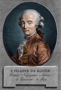 Portret van Pilâtre de Rozier (1756 - 1785), Franse natuurkundige en luchtvaartpionier (eerste reis in een heteluchtballon) door Unknown artist