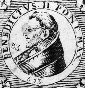Portret van paus Benedictus II