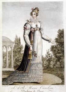 Portret van Koningin Mary Caroline, Hertogin van Berry, kleindochter van de Koning van Napels