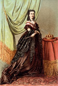 Portret van Koningin Mary Henriette van Oostenrijk, vrouw van Leopold II, Koning der Belgen door Unknown artist