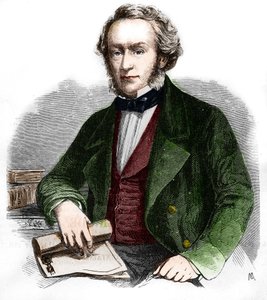 Portret van Richard Cobden. Britse econoom en politicus (1804 -1865). Gravure uit 1866. door Unknown artist