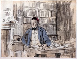 Portret van Richard Owen (1810-1890), Engelse natuuronderzoeker.