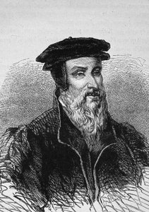 Portret van Robert Estienne (1503 - 1559), Franse drukker. door Unknown artist