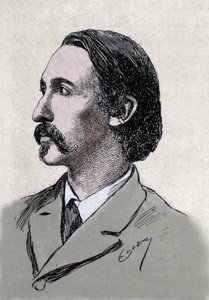 Portret van Robert Louis Stevenson (1850-1894), Britse schrijver