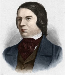 Portret van Robert Schumann (1810-1856), Duitse componist. gebaseerd op een tekening van Mengel.