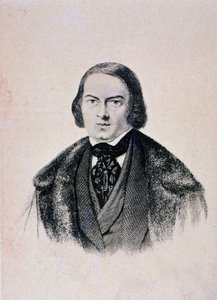 Portret van Robert Schumann (gravure)
