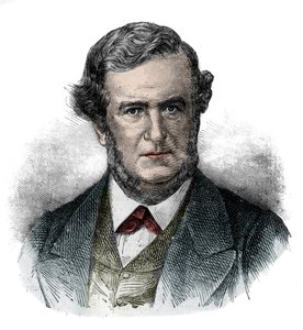 Portret van Salustiano Olozaga (1805-1873), Engelse politicus, diplomaat en schrijver - gravure 1870