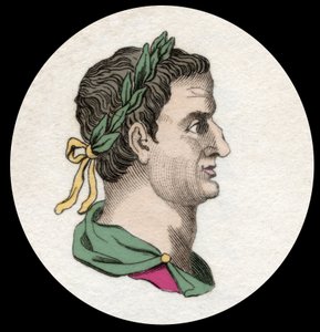 Portret van Servius Sulpicius Galba (3 v.Chr.-69 n.Chr.), Romeinse keizer. Gravure uit de 19e eeuw