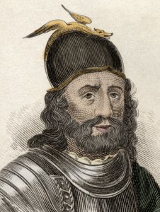 Portret van Sir William Wallace (Braveheart) (ca. 1270-1305), Schotse ridder. Gravure uit de 19e eeuw