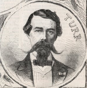Portret van Stefan Istvan Turr (1824-1908), Hongaarse generaal - Gravure in 
