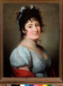 Portret van Teresa Bertinotti Radicati (1776-1854) Italiaanse zangeres. Anoniem schilderij. 19e eeuw. Bologna, civico museo bibliografico door Unknown artist