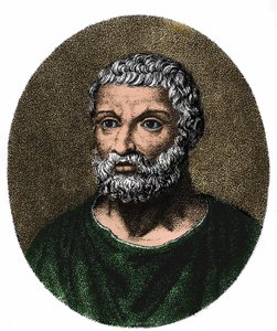 Portret van Thales van Milete (in gr. Thales) ca. -625 - ca. -546