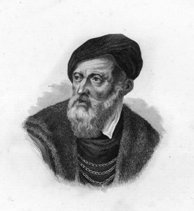 Portret van Titiaan (1490-1576), Tiziano Vecellio, Venetiaanse schilder door Unknown artist