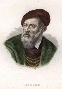 Portret van Tiziano Vecellio (De Titiaan) (1490 - 1576) door Unknown artist
