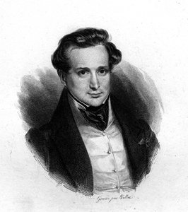 Portret van Victor Hugo, ets door Pollet, 19e eeuw