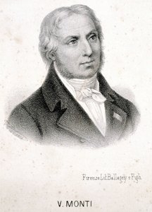 Portret van Vincenzo Monti (1754 - 1828), Italiaanse dichter, gravure 19e eeuw door Unknown artist