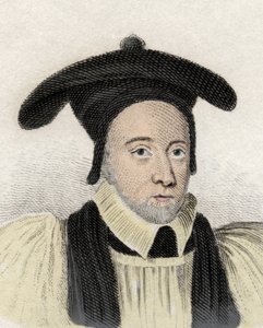 Portret van William Juxon (1582-1663), Engelse geestelijke en archaïsche van Canterbury. Gravure uit de 19e eeuw